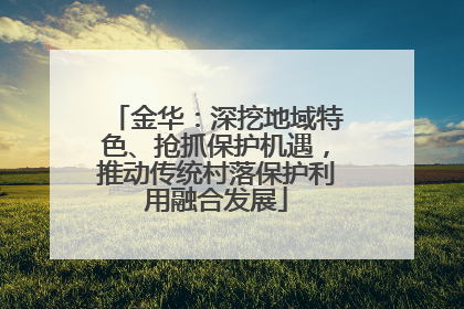 金华：深挖地域特色、抢抓保护机遇，推动传统村落保护利用融合发展